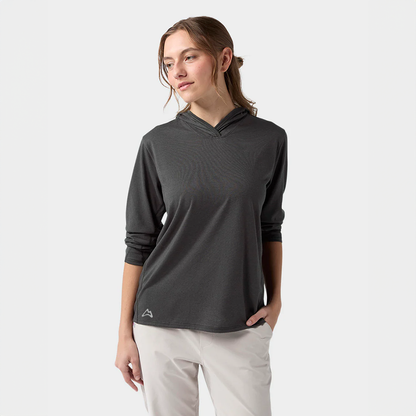 AllTrails x Stio Women's Divide Hooded Pullover  - Abyss Heather