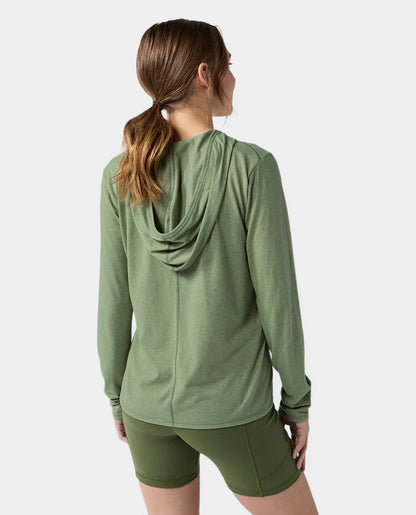 AllTrails x Stio Women's Divide Hooded Pullover - Sage Flats Heather