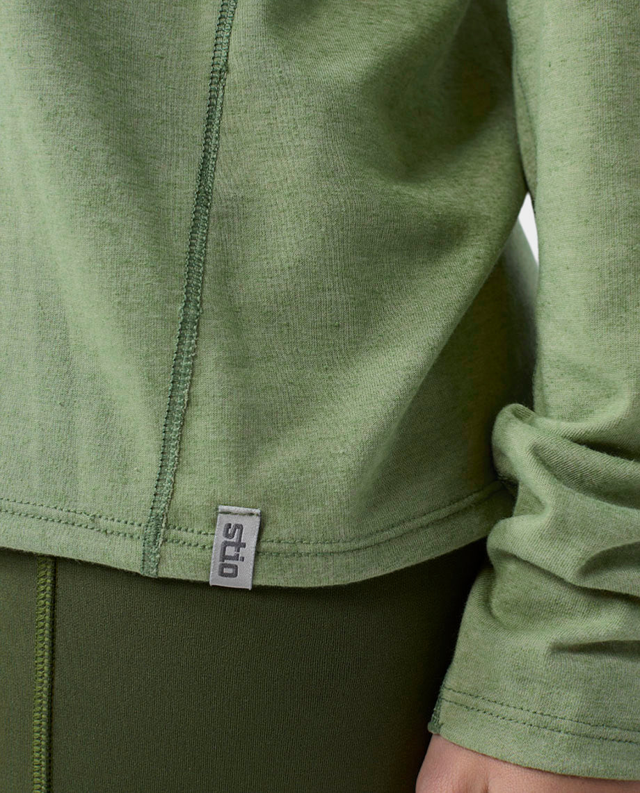 AllTrails x Stio Women's Divide Hooded Pullover - Sage Flats Heather