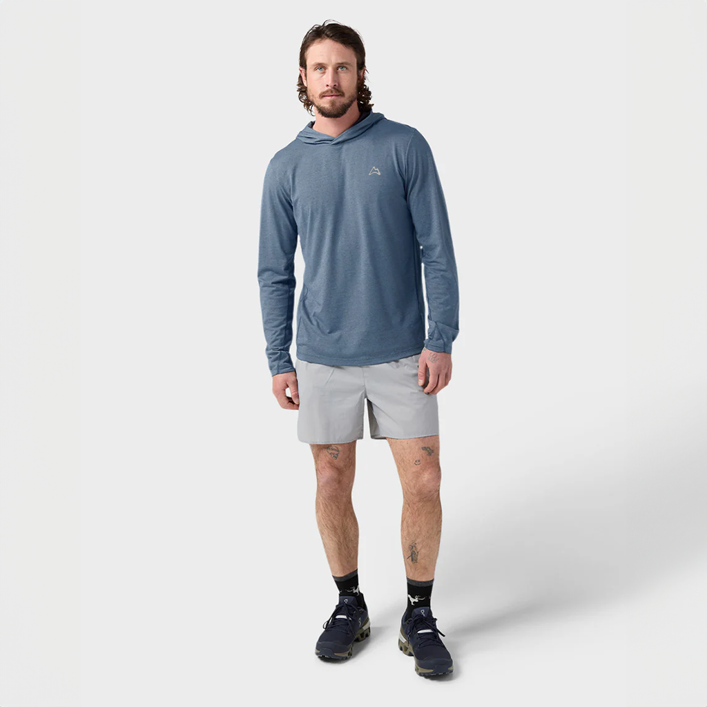 AllTrails x Stio Men's Divide Hooded Pullover - Stormy Weather Heather