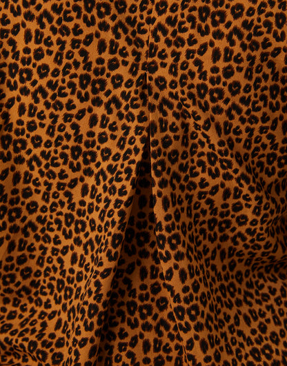 Plus Size Leopard Tie Front Top