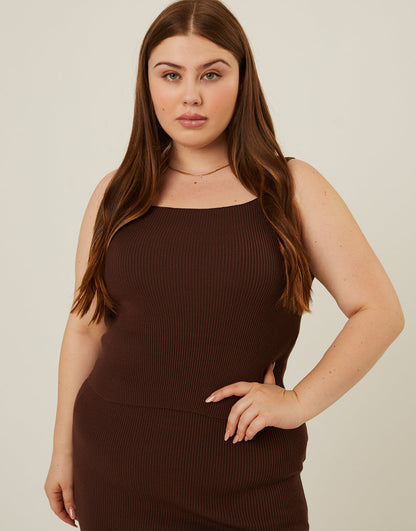 Plus Size Rib Knit Tank