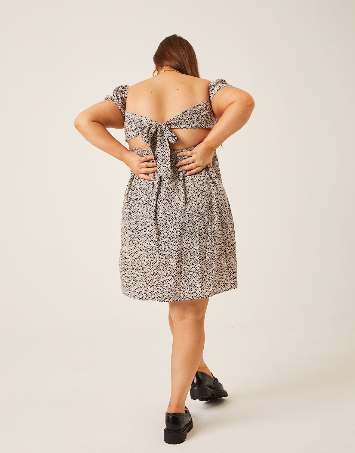 Plus Size Sweetheart Tie Back Dress