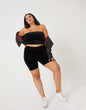 Plus Size Velvet Bike Shorts