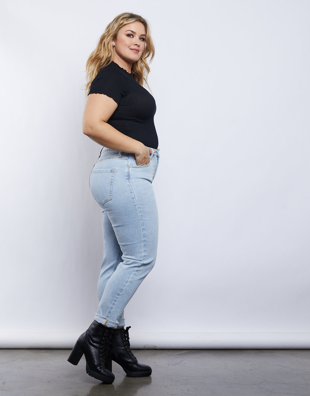 Plus Size Mock Neck Top