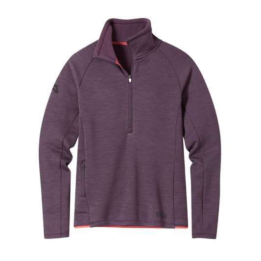 AllTrails x Stio Women's Glide Power Stretch Half Zip - Huckleberry Jam Heather